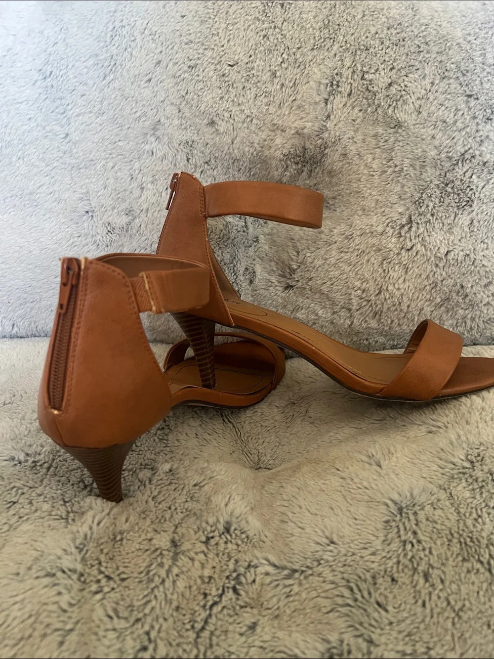 Style & Co. Women's Cognac Two-Strap Ankle Sandals